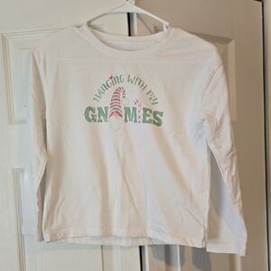 Maurices White Long Sleeve Tee with Gnome Design
